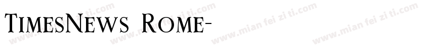 TimesNews Rome字体转换